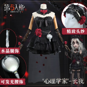 Identity V Psychologist Long Night Cos Costume Witch Night Game Cosplay Costume Womens Wig Shoes