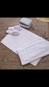 White Cobblestone Thicken Floor Towel For Hotel HomeFoot Bathroom MatCotton Non-slip Water Uptake Bathtub Towels Pebble 50*80