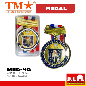 Do It Home TM Academic Medal 4cm Gold MED-4G