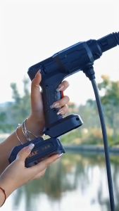 650w Water Jet Cordless Car Wash Floor Tiles Cleaner Spray Gun Water Jet Pump Portable High Pressure Cleaner charging water gun combination