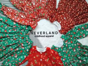 NEVERLAND ชุดเด็กผู้หญิง ลายคริสต์มาส Vol.3 แขนยาว ลายคริสต์มาส ผ้า Cotton 100%