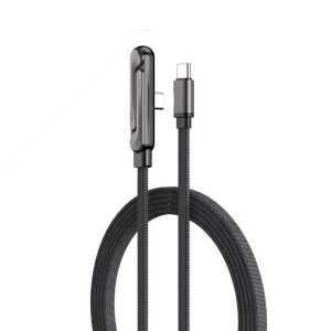 240W Fast Charging Data Cable 2-IN-1 Type-C Cable Foldable Mobile Phone Holder Multifunction Phone Charge Bracket Dual PD cable