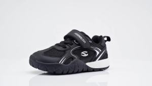 HOBIBEAR | HOBIBEAR Kids Wide Toe Box Sneakers Hook-Loop Non-Slip Walking Shoes Artificial Leather Mesh Outdoor Toddler Sneaker