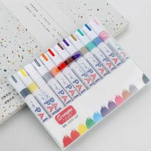 12PCS White Paint Markers Fine Tip Permanent Markers for Graffiti Art Projects DIY Crafts School Office Supplies