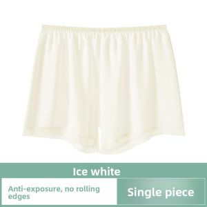 Miiow | Womens Ice Silk Safety Pants Summer Anti-Light Loose Lace Home Sleepwear Shorts Outerwear White Base Layer Short Pants