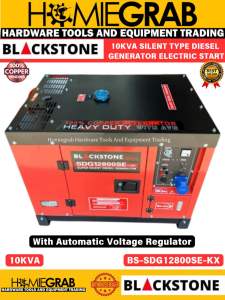 BLACKSTONE 10KVA SILENT TYPE DIESEL GENERATOR - ELECTRIC START (PURE COPPER WINDING)‼️BS-SDG12800SE-KX‼️
