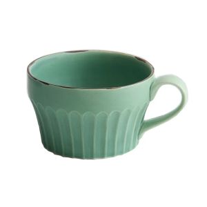 JUSTINLAU 350ml Coffee Cup Ceramic Mug Japanese Style Coarse Pottery Mug Breakfast Milk Oatmeal Soup Cups Espresso Mug Drinkware