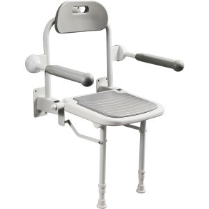 JIAWENHUA | Foldable Bath Stool with Legs and Armrests Anti-Slip