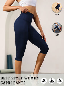 Quần Capri Cạp Cao Dành Cho Nữ Quần Legging Tập Yoga Siêu Mềm Kiểm Soát Bụng Không Lộ Hàng Phong Cách Thể Thao Đến Giữa Bắp Chân Mặc Thường Ngày Khi Tập Luyện Ở Nhà