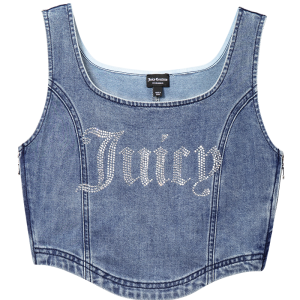 Juicy Couture | Jeans Rhinestone Double Zipper Vest Top