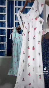 Váy bé gái cotton nơ siêu cute 10-26kg J144