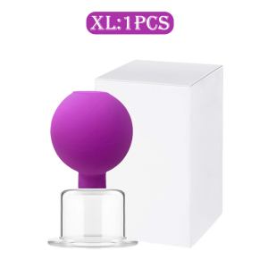 2/3PCS Facial Cupping Cup 1PCS Face Cup Silicone Cupping Massage Vacuum Suction Mug for Body Face Leg Arm Back Shoulder Muscle