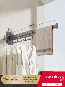 FALUYI | Foldable Invisible Wall-mounted Clothes Drying Rack No Drilling Required