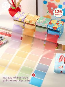 SANNIANERBAN | Dopamine Color High Viscosity Pull Strip Pearl Finish Memo Pads