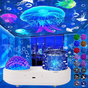 Ocean Wave Projector Night Light for Kids Bedroom 10 Color Ocean Waves 6 Films 360 Rotation Timer for Kids Gifts Ceiling Decor