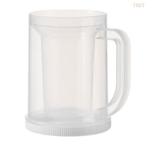 Double Wall Freezer Ice Mugs Creativity Beer Mug Liquid Freezer Refrigerator Cup Cold Chilled Drink Cups Bar Kitchen Drinkware