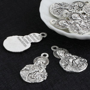 5Pcs Our Lady of Perpetual Help Medal Virgin Holding Jesus Charm Christian Pendants for Jewelry DIY Making Accessories