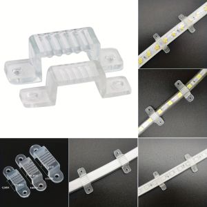 50pcs Plastic Fixing Clip (no screws) 10mm 14mm 17mm LED Strip Holders For 5050 3014 5730 2835