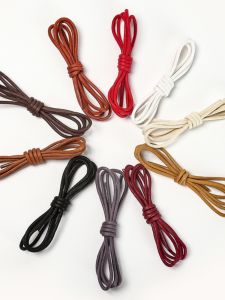 Waxing round Thin Wax Rope Waterproof Pure Cotton Shoelaces Fit Business Leather Shoes Oxford Shoes Derby Shoes High Top Boots