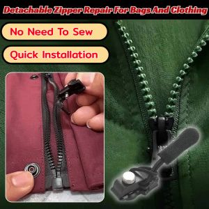 [Everything Can Be Zipped] Detachable Zipper Pull Replacement Zipper Slider Puller Lock For Jacket Dress Luggage Bag Metal Diy Zipper Head Repairing Kit