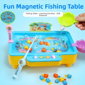 Electric Magnetic Fishing Toy Kit Educational