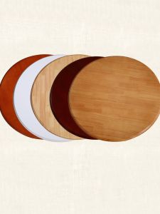 Turntable Dining Table Household Minimalist Solid Wood Lazy Susan Chinese Modern Household Hotel Restaurant Rotate round Desktop