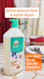 Blithe 1kg all purpose natural dishwashing liquid dish wash baby bottle soap cleaner cleanser