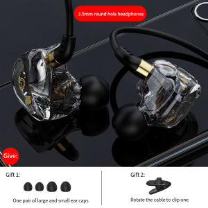 NEW HiFi Sound Bass 3.5mm In-Ear Wired Headphones with HD Mic Dynamic Earphones Noise Reduction Earbuds Sports Gaming Headsets