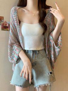 Áo Len Cardigan Dệt Kim Cỡ Lớn Mùa Hè 2025 Áo Khoác Ngoài Tay Lửng Đa Năng Che Phủ Cơ Thể Cho Nữ Phong Cách Mới