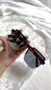 KACAMATA HITAM WANITA TERBARU BINGKAI KOTAK OVERSIZE SUNGLASSES H IMPORT PL-MX09