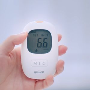 Simple healthcareเครื่องตรวจน้ำตาล ชุดตรวจน้ำตาลในเลือด Yuwell blood sugar meter ใช้งานง่ายและสะดวก หน้าจอ LCD มีประกันตลอดการใช้งาน