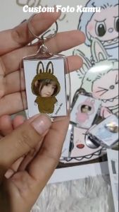 Keychain Labubu Custom Foto Wajah / Gantungan Kunci Lucu / Gantungan Kunci custom