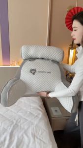 Ice Beans Triangle Cushion Bedside Cartoon Sofa Pillow Back Soft Large Backrest Bedroom Tatami Bay Window Bed Chair Waist Pillow