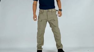 กางเกงเทรนนิงผู้ชาย--ผู้ชายฤดูร้อนระบายอากาศกันน้ำกางเกงยุทธวิธีกองกำลังพิเศษพรางกางเกงหลวมกางเกงหลายกระเป๋าทนต่อการสึกหรอกางเกงคาร์โก้ กางเกงยุทธวิธี คุณภาพสูง กางเกงทหารกางเกงคาร์โก้ขายาว ใส่เดินป่า ทำกิจกรรมกลางแจ้ง กันน้ำ สำหรับผู้ชาย