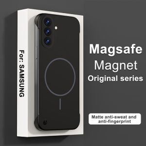 Frameless Magnetic Phone Case for Samsung Galaxy A57 A37 A17 A56 A16 A55 A35 A05 A15 A54 A34 A24 A14 A53 for Magsafe Hard Cover