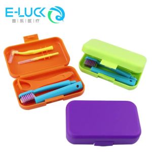 Dental Cleaning Care Kits Portable Travel Oral Cleaning Kits Detachable Toothbrush Interdental Brush Tongue Scraper Storage Case