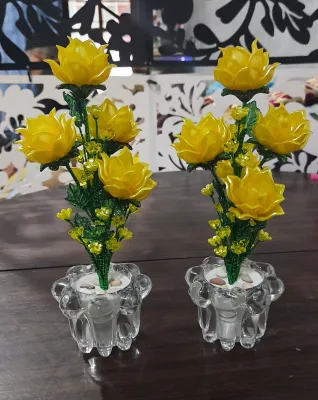 bunga mawar akrilik mutiara