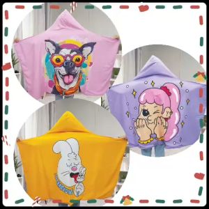 ผ้าคลุม ชุดคลุม เสื้อคลุม ชุดคลูมอาบน้ำ ผ้าเช็ดตัว ผ้าคลูมตัว ลายน่ารักน่าใช้ ผ้าคลูมมีฮู้ด ผ้าคลูมมีหมวก เสื้อคลูมฮู้ด