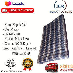 Kasur Kapuk Asli 120 x 180 CM Cap Macan Free Ongkir