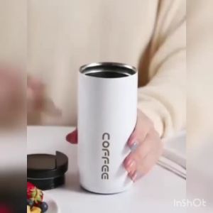 【K-Home】500ML Coffee Mug Leak Proof Flask Thermal Hot Water Stainless Steel Coffee Thermal flask Mini Fashion Coffee Cup