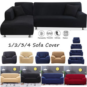1/2/3/4 Seater Elastic L-shape sofa cover Protector for Regular Slipcover Seat Cover Sofa Cushion Cover