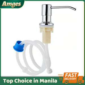 Stainless Steel Kitchen Sink Soap Dispenser Pump with Extension Silicone Tube Kit 1.2M For Kitchen Sink Drip Built-In 304 Stainless Steel