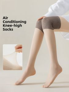 miiow | Womens Long Tube Ice Silk Stockings Thin Summer Anti-snag Anti-slip Air Conditioned Knee High Meat Color MiiOW Cat Person