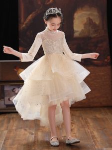 Plus Size Dress Classy Flower Girl Wedding Dress Princess Dress Birthday Banquet Catwalk Little Host Piano Performance Costume