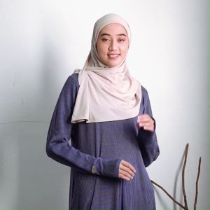 TUBITA - Aska Knit Stone Blue Gamis Dress Rajut Premium