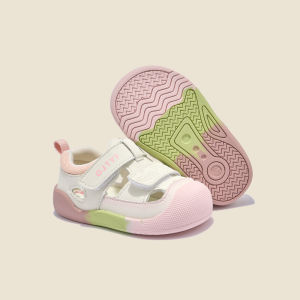 Breathable Soft Bottom Summer Baby Shoes Boys Girls Walking Shoes Anti-Slip Collision Proof Leather Sandals for 1-3 Years Old