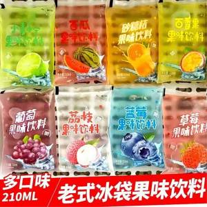Old Style Bagged Fruit Flavored Beverage 210ml Nostalgic