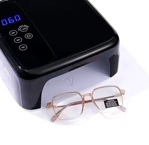 Kacamata Wanita Full Rim Bingkai Kotak Titanium Anti Radiasi Photocromic Plastik Elegan