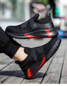 New Mens Safety Shoes Steel Toe Work Shoes - Four Seasons Anti slip Industrial Boots Anti puncture Sole