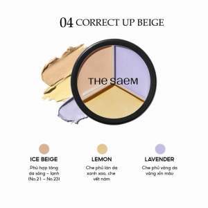 Che Khuyết Điểm Triệt Sắc Che Phủ Cao the SAEM Cover Perfection Triple Pot Concealer